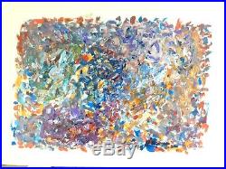 Vintage ABSTRACT EXPRESSIONIST COLORIST PAINTING MID CENTURY MODERN Signed 1960s