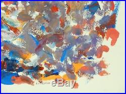 Vintage ABSTRACT EXPRESSIONIST COLORIST PAINTING MID CENTURY MODERN Signed 1960s