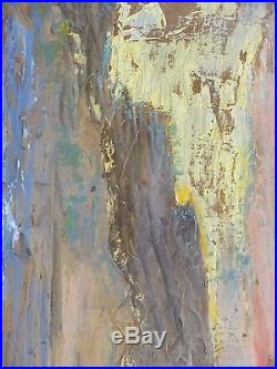 Vintage ABSTRACT EXPRESSIONIST OIL PAINTING MID CENTURY MODERN Signed 1970