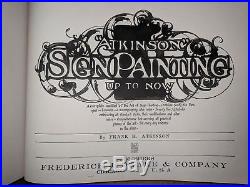 Vintage ATKINSON SIGN PAINTING Complete Manual 96 Layouts & Text Frank 1915 Book