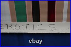 Vintage Abstract Acrylic Painting COM 90 EROTICS Signed RAMC 1988