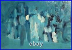 Vintage Abstract Expressionism Oil Painting Signed