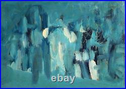 Vintage Abstract Expressionism Oil Painting Signed