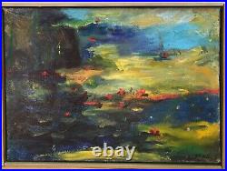 Vintage Abstract Expressionist Oil Painting