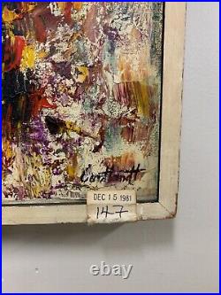 Vintage Abstract Expressionist Signed Painting Ex. Christies 1981