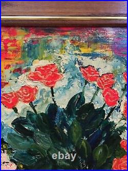 Vintage Abstract Modern Impressionist Oil Painting Still Life