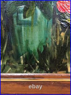 Vintage Abstract Modern Impressionist Oil Painting Still Life