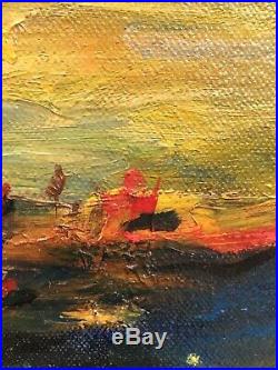 Vintage Abstract Oil Painting