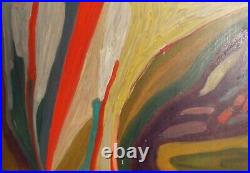 Vintage Abstract Oil Painting Signed