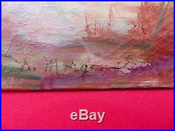 Vintage Abstract Oil Painting Signed A-d Morgenstein Morgenstern Morganstern