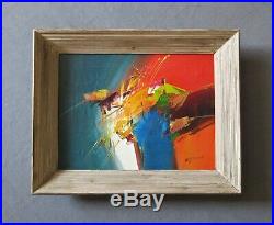 Vintage Abstract Oil Painting, Signed Wilkinson