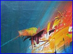 Vintage Abstract Oil Painting, Signed Wilkinson