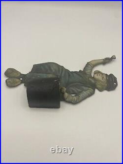 Vintage Advertising Dutch Boy Paint Litho Tin Match Holder / Match Safe Sign