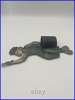 Vintage Advertising Dutch Boy Paint Litho Tin Match Holder / Match Safe Sign