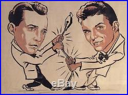 Vintage Advertising Frank Sinatra Bing Crosby Original Painting Theatre Poster