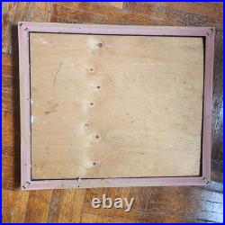 Vintage African Barbershop Signboard, Hand-Painted, from Ghana, Framed