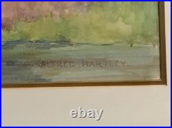 Vintage Alfred Hartley Watercolour Painting Signed Framed