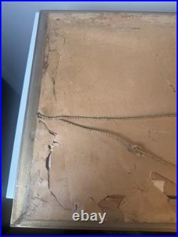 Vintage American Oil Painting Mountain Cabin Landscape Framed Signed