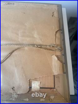 Vintage American Oil Painting Mountain Cabin Landscape Framed Signed