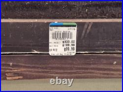 Vintage / Antique Framed 2 Dogs In A Stable Painting On Canvas Signed