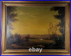 Vintage Antique German School Oil On Board, Signed