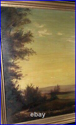 Vintage Antique German School Oil On Board, Signed