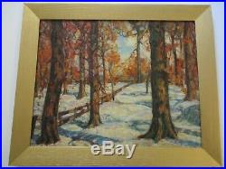 Vintage Antique Mystery Painting American Impressionism Landscape Woods Forest