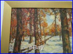 Vintage Antique Mystery Painting American Impressionism Landscape Woods Forest