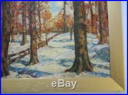 Vintage Antique Mystery Painting American Impressionism Landscape Woods Forest