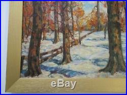 Vintage Antique Mystery Painting American Impressionism Landscape Woods Forest