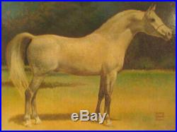 Vintage Antique Rodney Robert Stone Horse Oil Painting On Board Signed