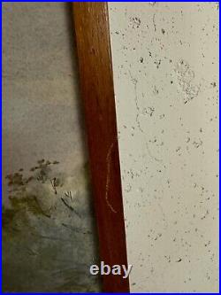 Vintage Antique Signed Watercolor Painting Landscape Scene Serene Water Vintage Antique Signed Watercolor Painting Landscape Scene Serene Water