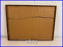 Vintage Antique Signed Watercolor Painting Landscape Scene Serene Water