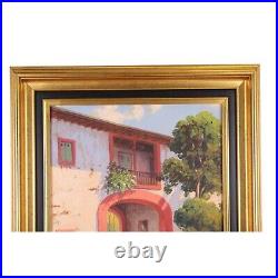 Vintage Archway Landscape Oil Painting Signed Illegible