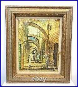 Vintage Art Painting On Board Signed Framed