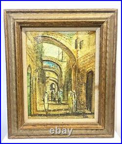 Vintage Art Painting On Board Signed Framed