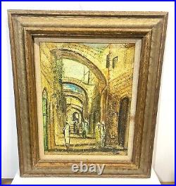 Vintage Art Painting On Board Signed Framed