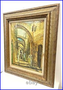 Vintage Art Painting On Board Signed Framed