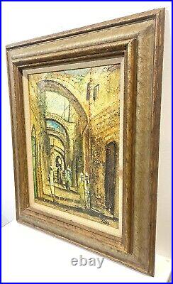 Vintage Art Painting On Board Signed Framed