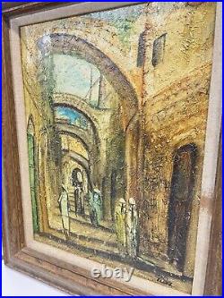 Vintage Art Painting On Board Signed Framed