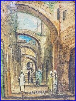 Vintage Art Painting On Board Signed Framed
