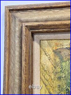 Vintage Art Painting On Board Signed Framed