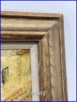 Vintage Art Painting On Board Signed Framed