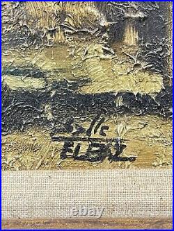 Vintage Art Painting On Board Signed Framed