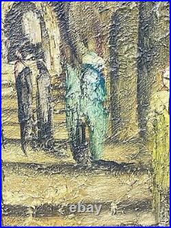 Vintage Art Painting On Board Signed Framed