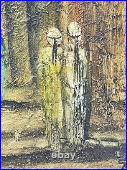 Vintage Art Painting On Board Signed Framed