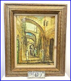 Vintage Art Painting On Board Signed Framed
