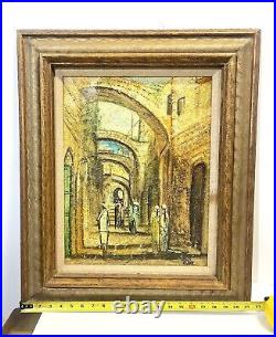 Vintage Art Painting On Board Signed Framed