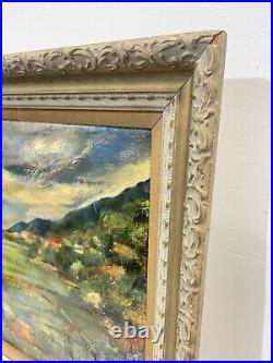 Vintage Art Painting On Canvas Signed Edith Stockman Framed