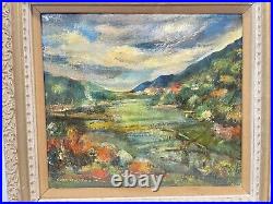 Vintage Art Painting On Canvas Signed Edith Stockman Framed